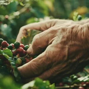 adult nature coffee harvesting scaled