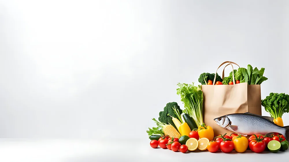 delivery healthy food healthy vegan vegetarian food paper bag scaled